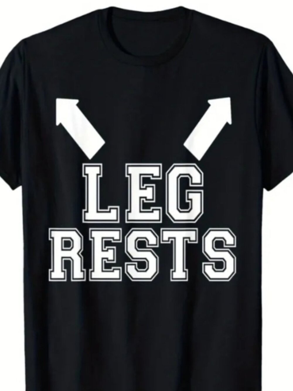 Black 'Leg Rests' Short Sleeve Graphic Tee